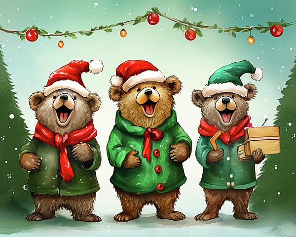 Leslie Reagan - The Christmas Caroling Bear Trio
