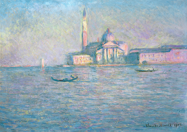 Claude monet - The Church of San Giorgio Maggiore Venice by Claude Monet 1908