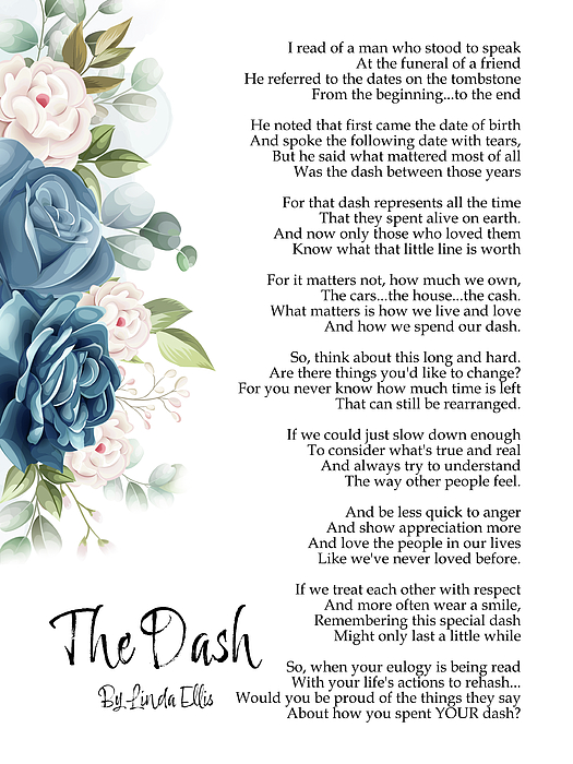 The Dash Poem by Linda Ellis