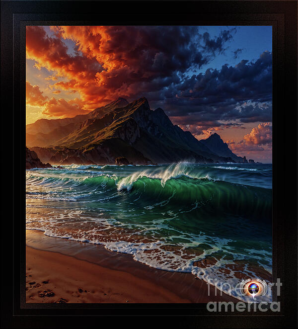 Xzendor7 - The Doleron Mountains At Sunset Captivating AI Concept Art by Xzendor7