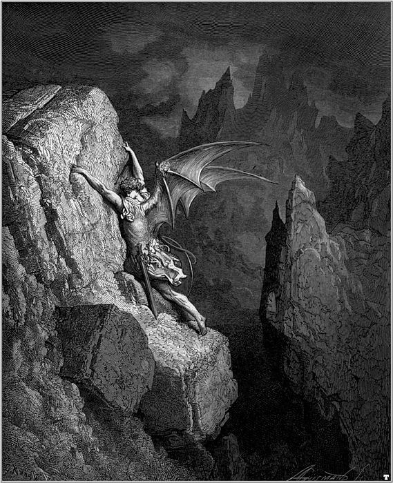 The Fall of Lucifer iPhone Case by Gustave Dore - Pixels