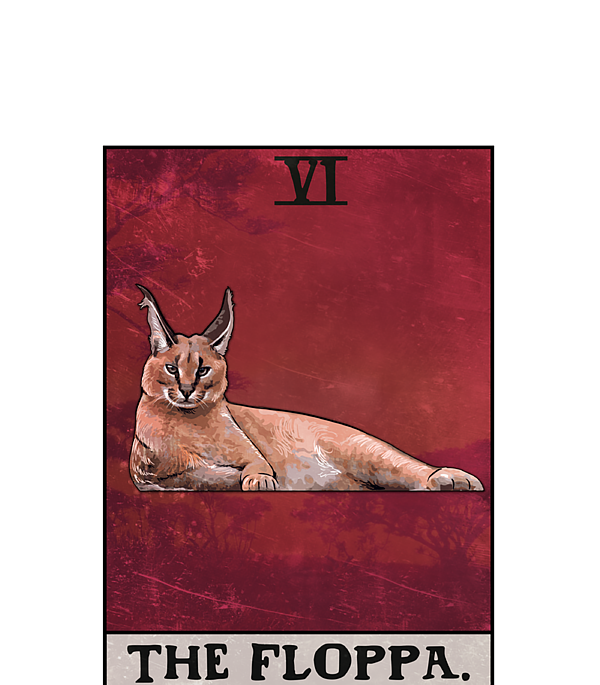 The Floppa Caracal Cat Tarot Card Funny Meme iPhone 14 Pro Max