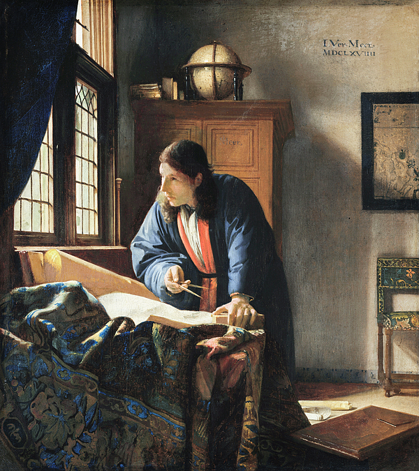 Johannes Vermeer - The Geographer by Johannes Vermeer 1668 