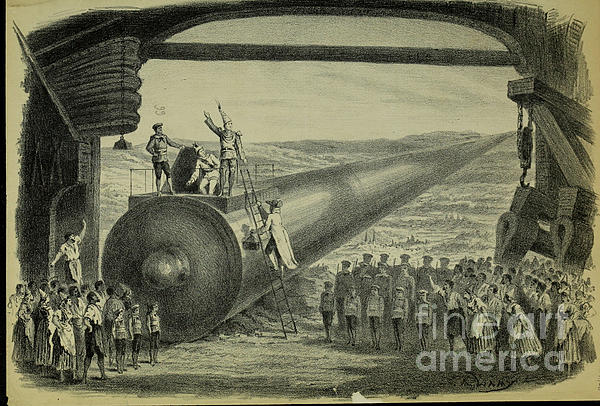 The great cannon c1 Bath Towel by Historic illustrations - Fine Art America