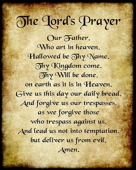 The Lord's Prayer - Antique Parchment Style Greeting Card for Sale by ...