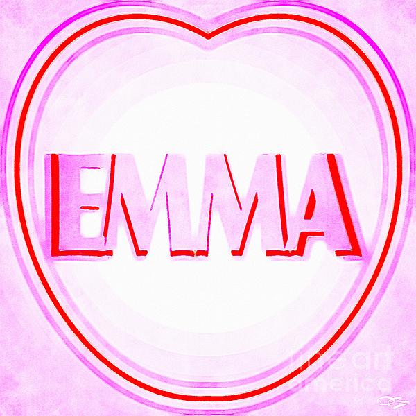 The Name Emma in Pink and White Love Heart Name Design Tote Bag by Douglas  Brown - Pixels