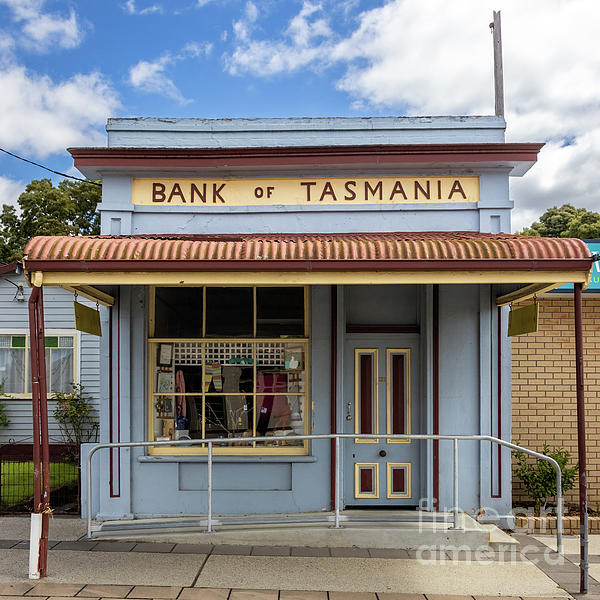 The old Bank Of Tasmania Building that stored gold in this mining town and  was the subject of the biggest Tasmanian robbery in 1884, which is still