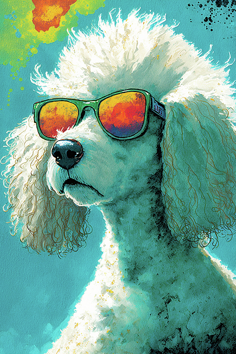 Poodle with sunglasses hotsell