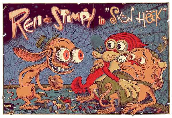 The Ren and Stimpy Greeting Card by Dije Nansuya