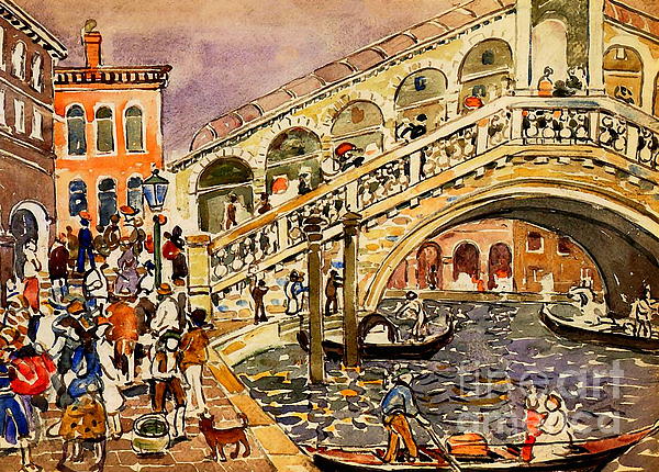 Maurice Prendergast - The Rialto Bridge, Venice