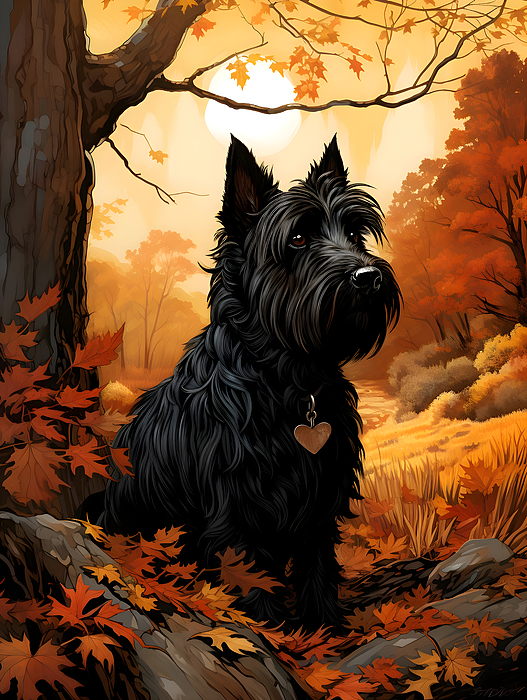 Lozzerly Designs - The Scottish Terrier and the Amber Forest