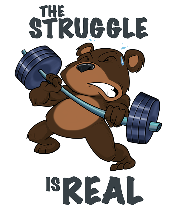 Weightlifting Bear Weight Lifting T Shirt Funny 