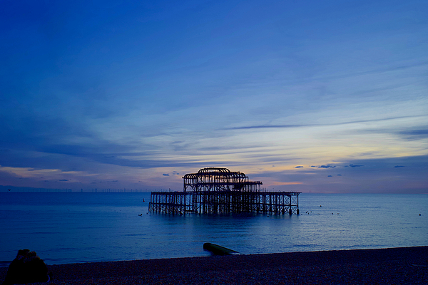 Joe Vella - The sun sets on West Pier, Brighton, East Sussex.