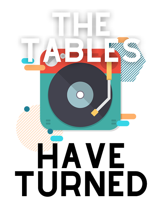 The Tables Have Turned Record Player Vinyl Music Graphic Greeting 