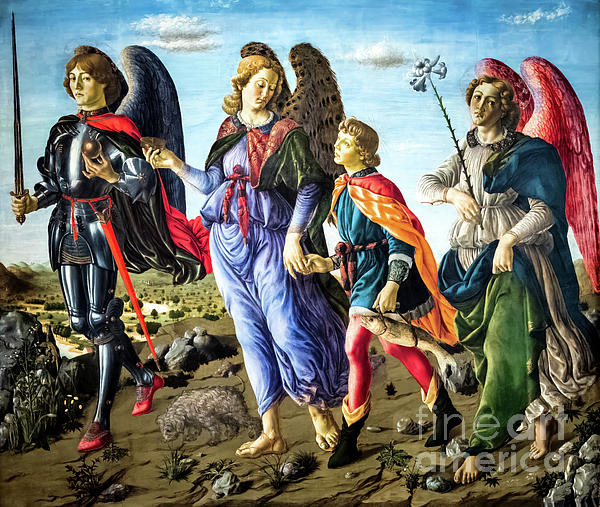 The Three Archangels and Tobias by Francesco Botticini 1473 Greeting ...