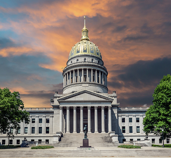 Joseph S Giacalone - The West Virginia Capitol Building Dramatic Sky