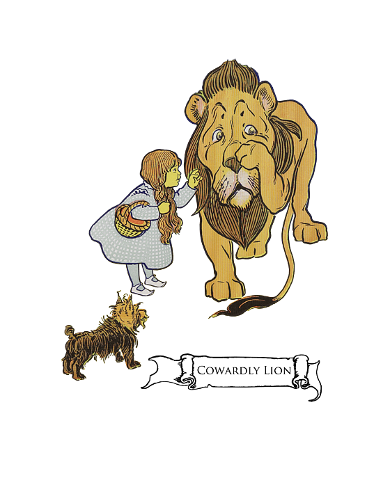 The wizard of oz Dorothy and the Cowardly Lion Greeting Card by Madame ...