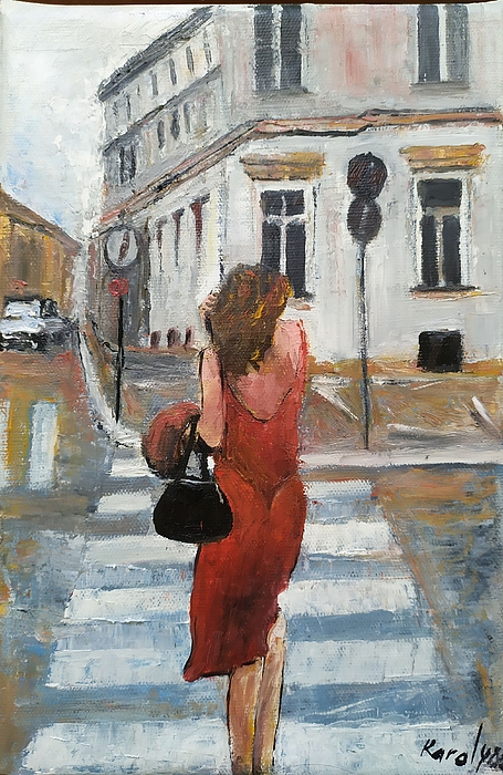 Maria Karalyos - The woman with red dress
