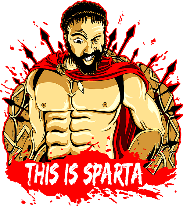This Is Sparta. Sparta 300 Warrior Leonidas T Shirt. 100% Cotton Short  Sleeve O-Neck