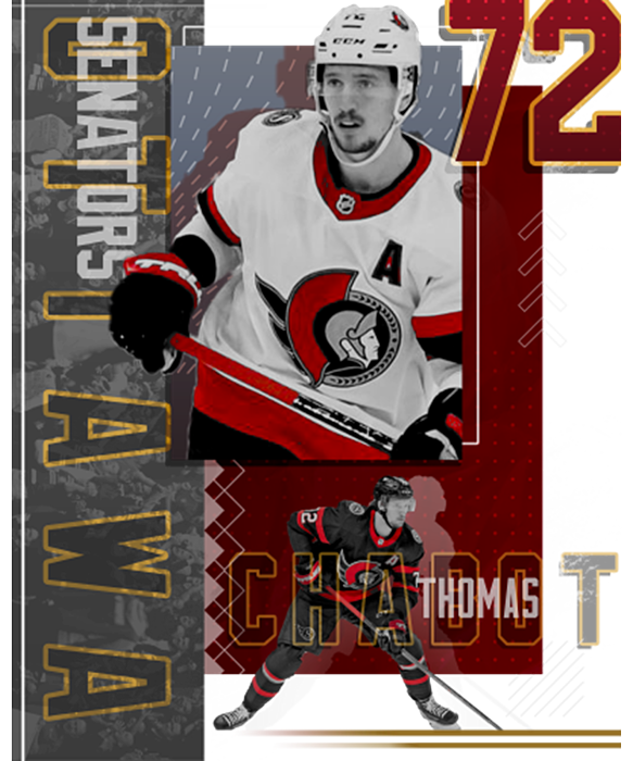 Thomas Chabot Hockey Paper Poster Senators 2 Baseball T-Shirt