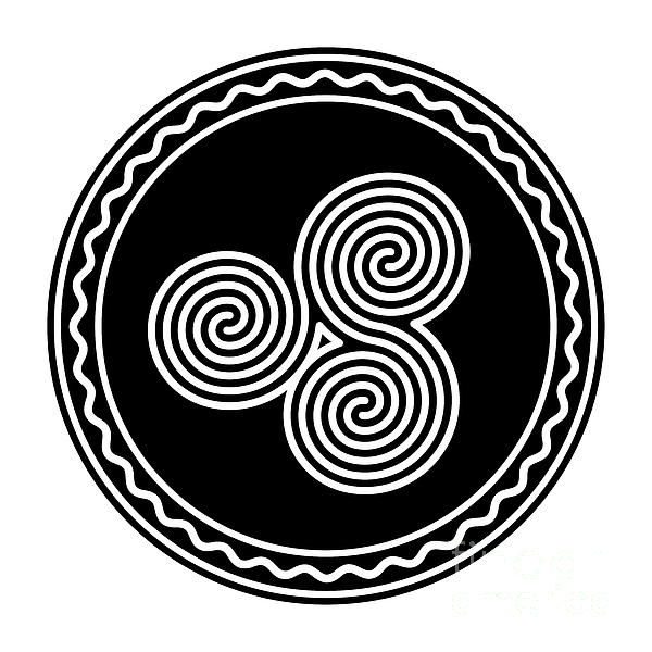 Celtic Double Spirals Yoga Mat