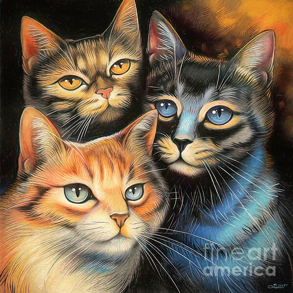 Jutta Maria Pusl - Three Cool Cats