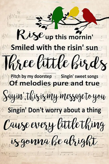 Bob Marley Lyric Coffee Mug Three Little Birds Bob Marley 