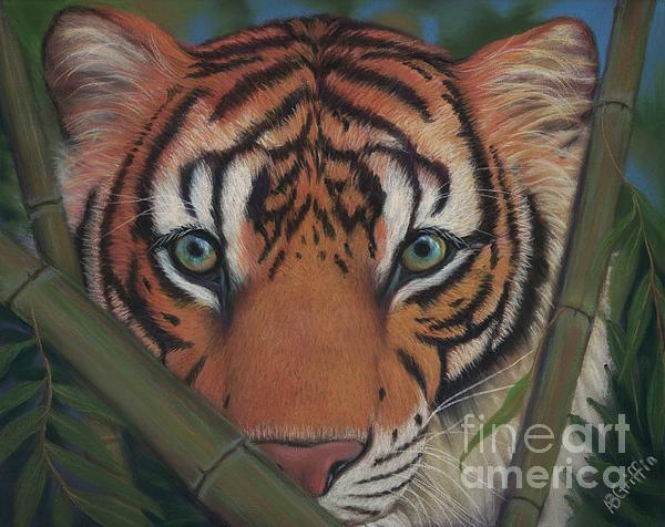 Allison Griffin - Tiger Pause - Pastel Painting 