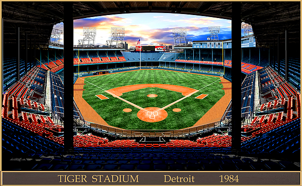 Tiger Stadium 1984 Greeting Card by Gary Grigsby