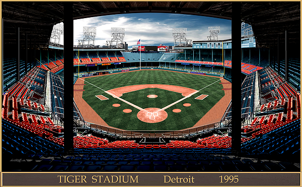 Tiger Stadium 1984 Greeting Card by Gary Grigsby