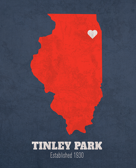 Tinley Park Illinois City Map Founded 1930 University of Illinois Color  Palette Ringer T-Shirt by Design Turnpike - Instaprints