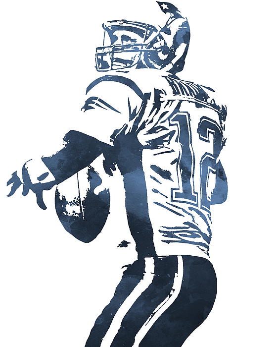 Tom Brady Art 3 Kids T-Shirt by Joe Hamilton - Pixels