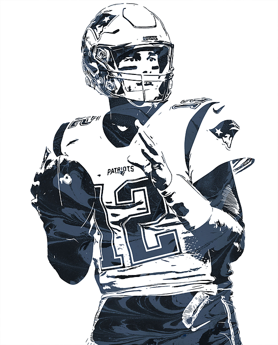 Tom Brady New England Patriots Trading Card Poster 500 Long Sleeve T-Shirt  by Joe Hamilton - Pixels Merch