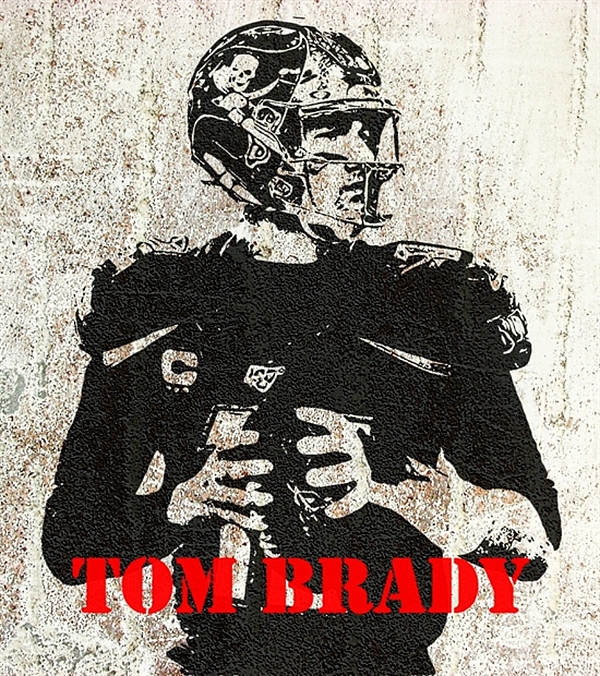 Tom Brady Portrait Weekender Tote Bag by Bob Smerecki - Pixels