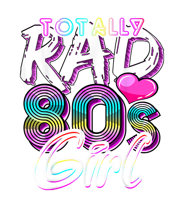 Totally Rad 80s Girl Retro Party Costume for Women Sticker by Caiden Rehan  - Pixels