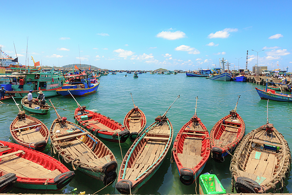 Traditional boats fishmen's on Phu Quoc island T-Shirt by Quang Nguyen Vinh  - Pixels