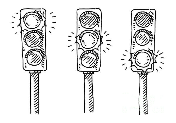 How to draw-A traffic light drawing step by step-saigonsouth.com.vn