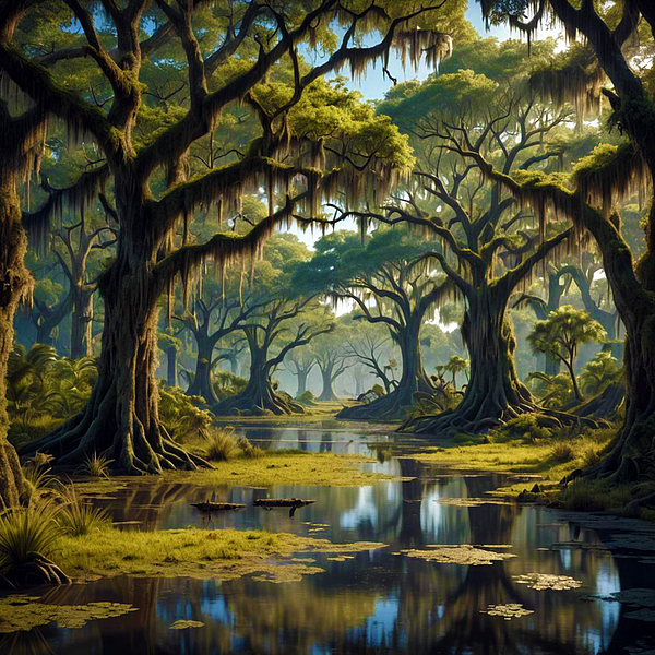Sandi OReilly - Trees In the Marsh At The Coast