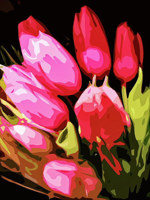 Sharon Williams Eng - Tulip Bouquet Abstract