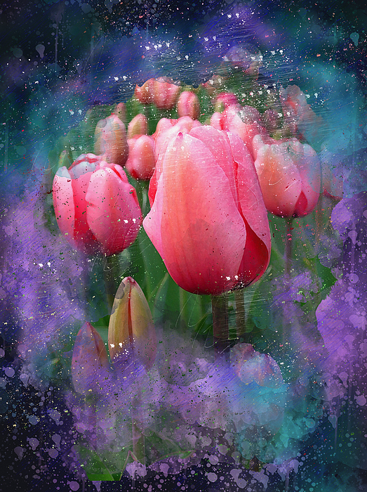 Tulip Digital Water color Jigsaw Puzzle by Guruh Tri - Pixels Puzzles