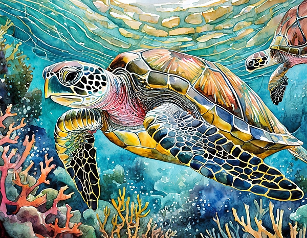 Susan Rydberg - Turtles in Watercolor Bliss