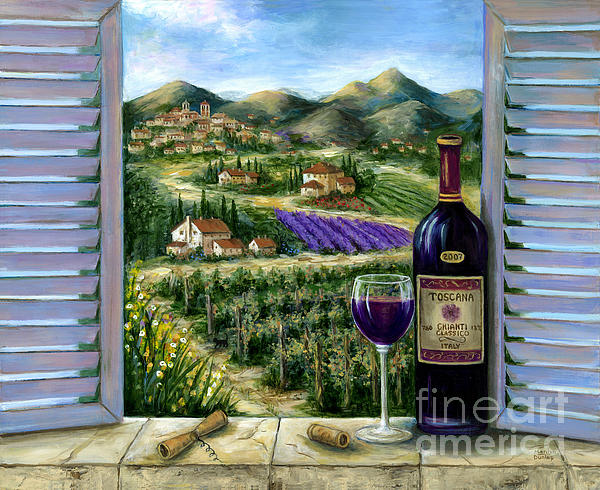 Marilyn Dunlap - Tuscan Red and Vineyards