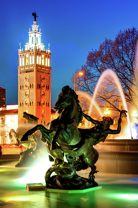 J.C. Nichols Sepia Print, Fountain Art, Monochrome Wall Art, Country Club Plaza, Kansas factory City Fountain, KC Plaza Fountain