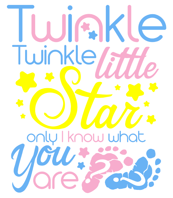 Twinkle Twinkle Little Star Only I Know Gender Keeper Reveal Greeting ...