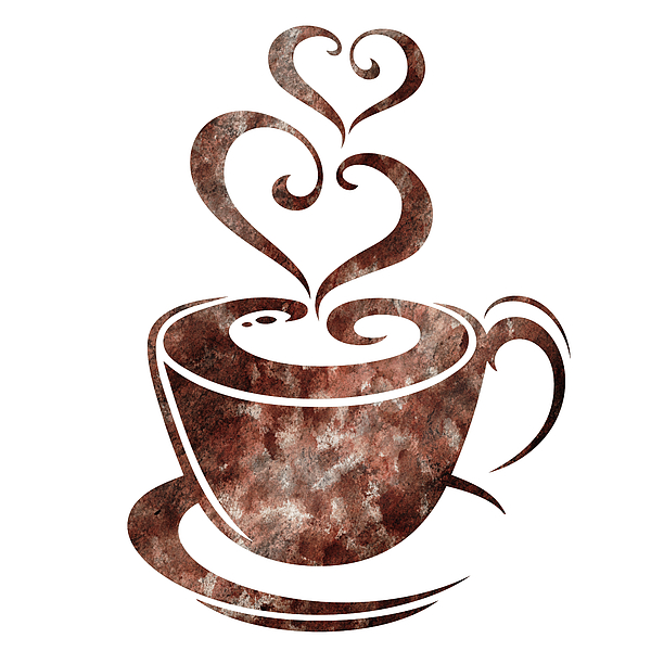 Irina Sztukowski - Two Sweet Hearts Cup Of Coffee Delicious Watercolor Art II
