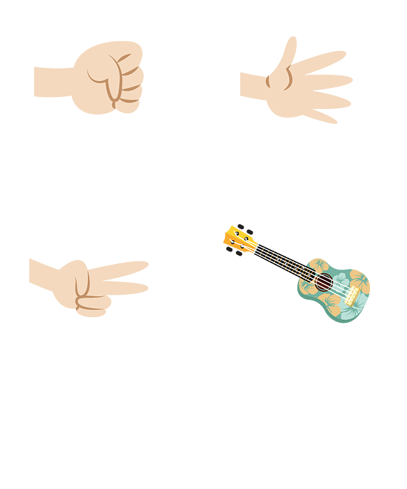 Ukulele Tshirt | Rock Beats Scissors, Nothing Beats Ukulele Ukulele Tshirt | Rock Beats Scissors, Nothing Beats Ukulele