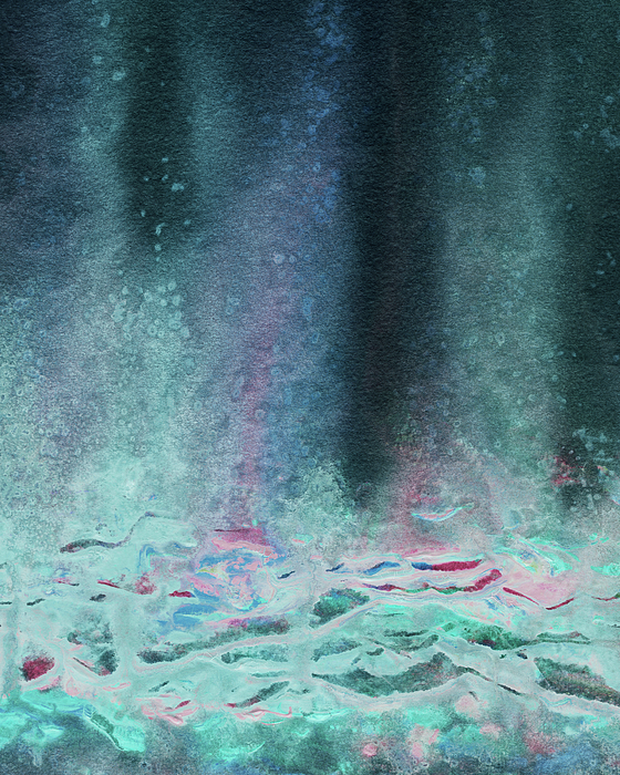 Irina Sztukowski - Under The Sea Teal Blue Abstract 