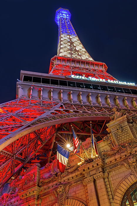 Paris Casino Sign and Eiffel Tower in the Afternoon Acrylic Print