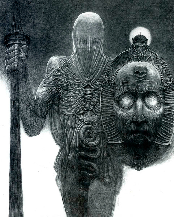 Untitled - The Knight Spiral Notebook by Zdzislaw Beksinski