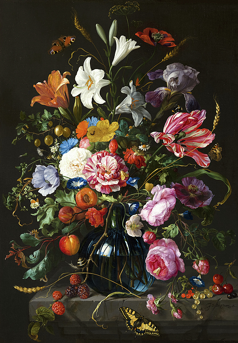 Vase of Flowers, 1670 Jigsaw Puzzle by Jan Davidsz de Heem